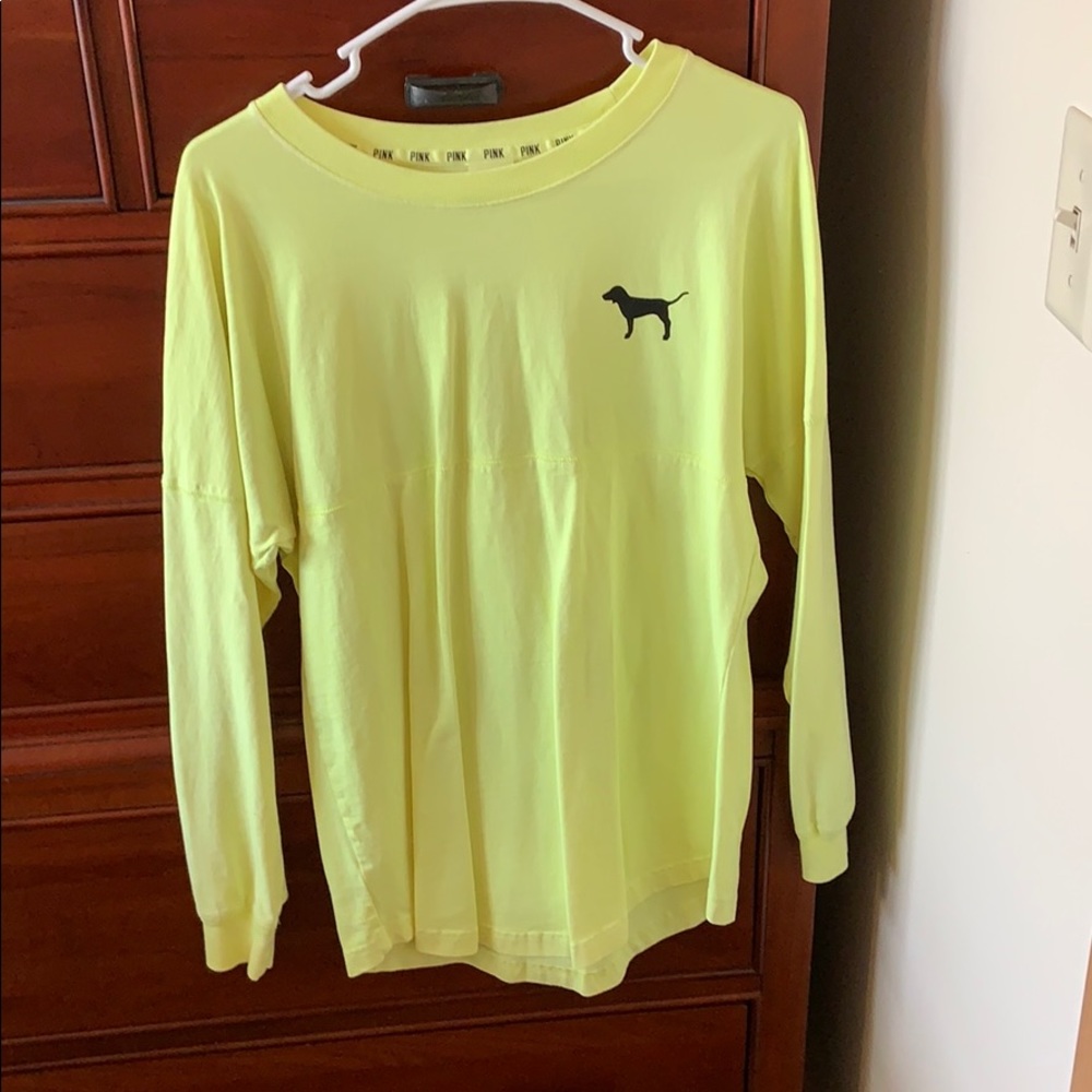Bright yellow long sleeve tee